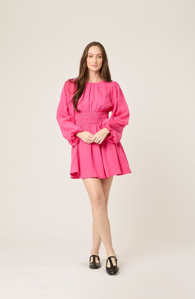 BECCA LONG SLEEVE DRESS (Final Sale) MAGENTA