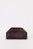[color: black leopard] A small black pouch with a red floral pattern, photographed against a solid white background.