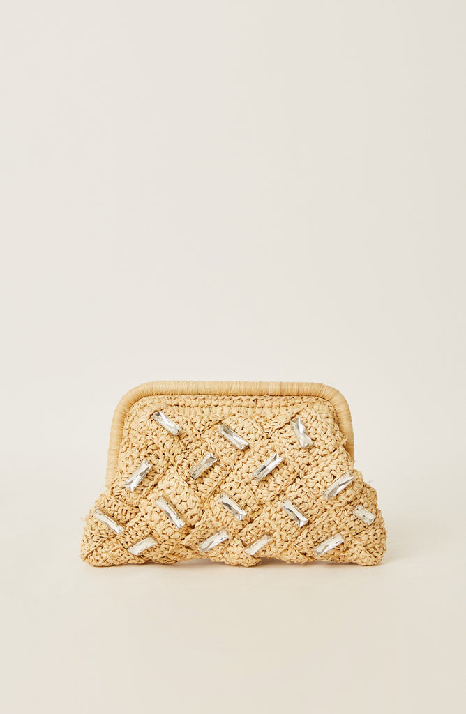 GIGI CRYSTAL CLUTCH NATURAL