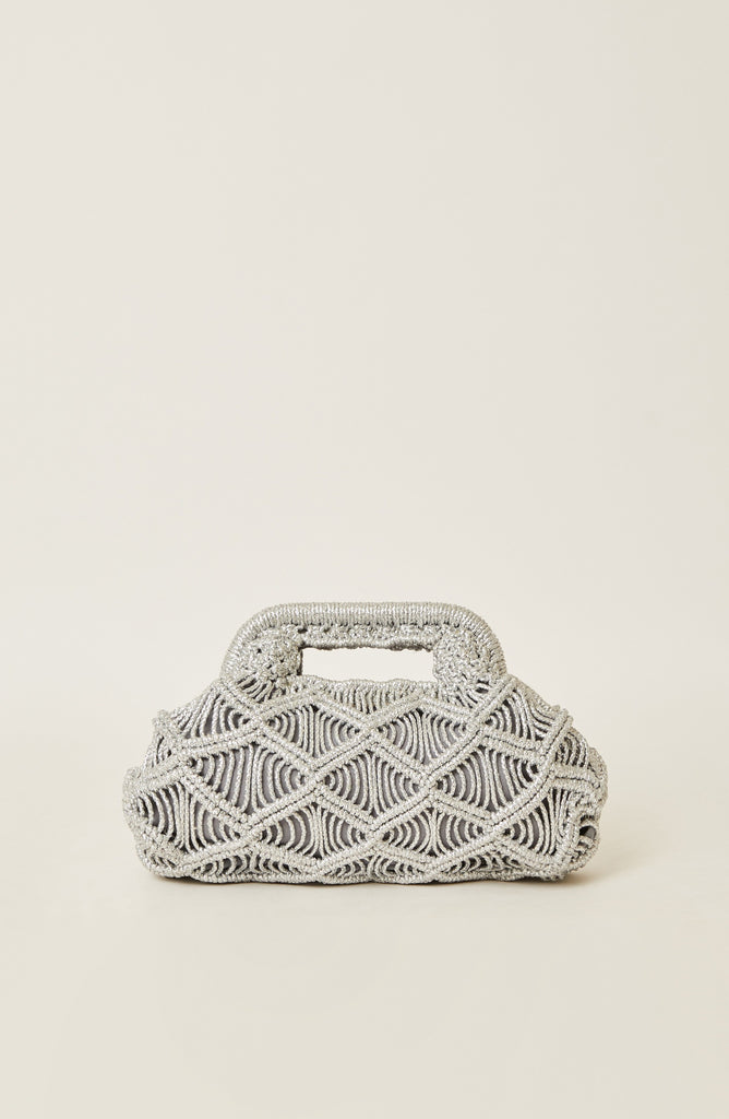 KAI LUREX CLUTCH (Final sale) SILVER