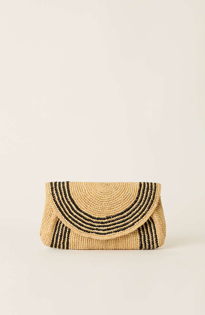 LILY CLUTCH NATURAL BLACK O S
