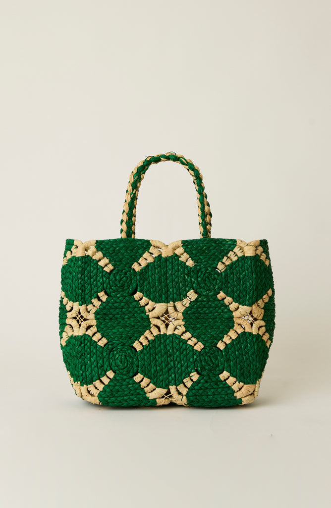 ALOHI TOTE (Final sale) KELLY GREEN NATURAL