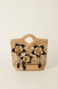 BLAINE TOP HANDLE TOTE NATURAL BLACK O S