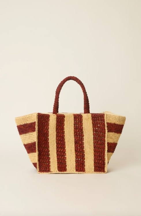 SERENA LARGE STRIPED TOTE