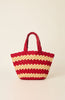 IVY STRIPE TOTE RED O S