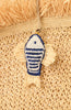 FISH CHARM NAVY WHITE O S