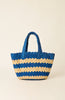 IVY STRIPE TOTE COBALT O S
