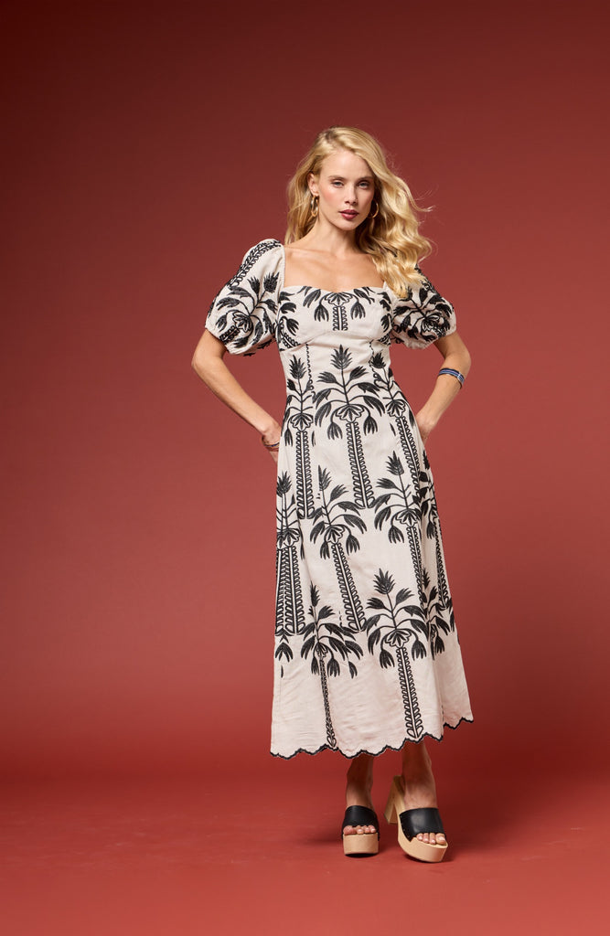 SOPHIA DRESS NATURAL BLACK