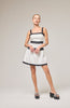 CIARA DRESS IVORY BLACK
