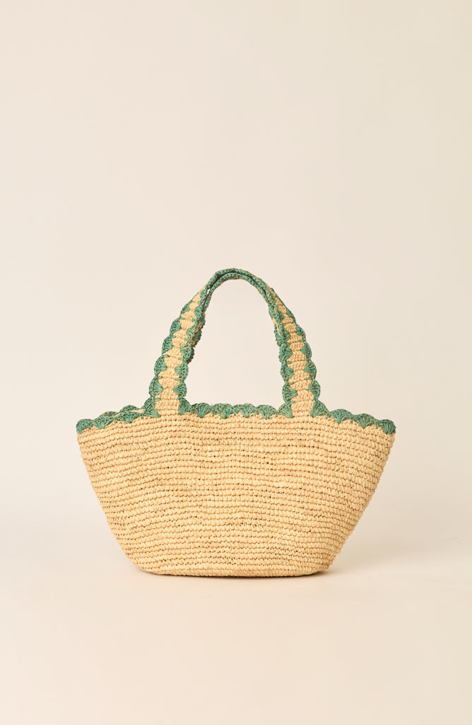 ODESA TOTE NATURAL BLUE