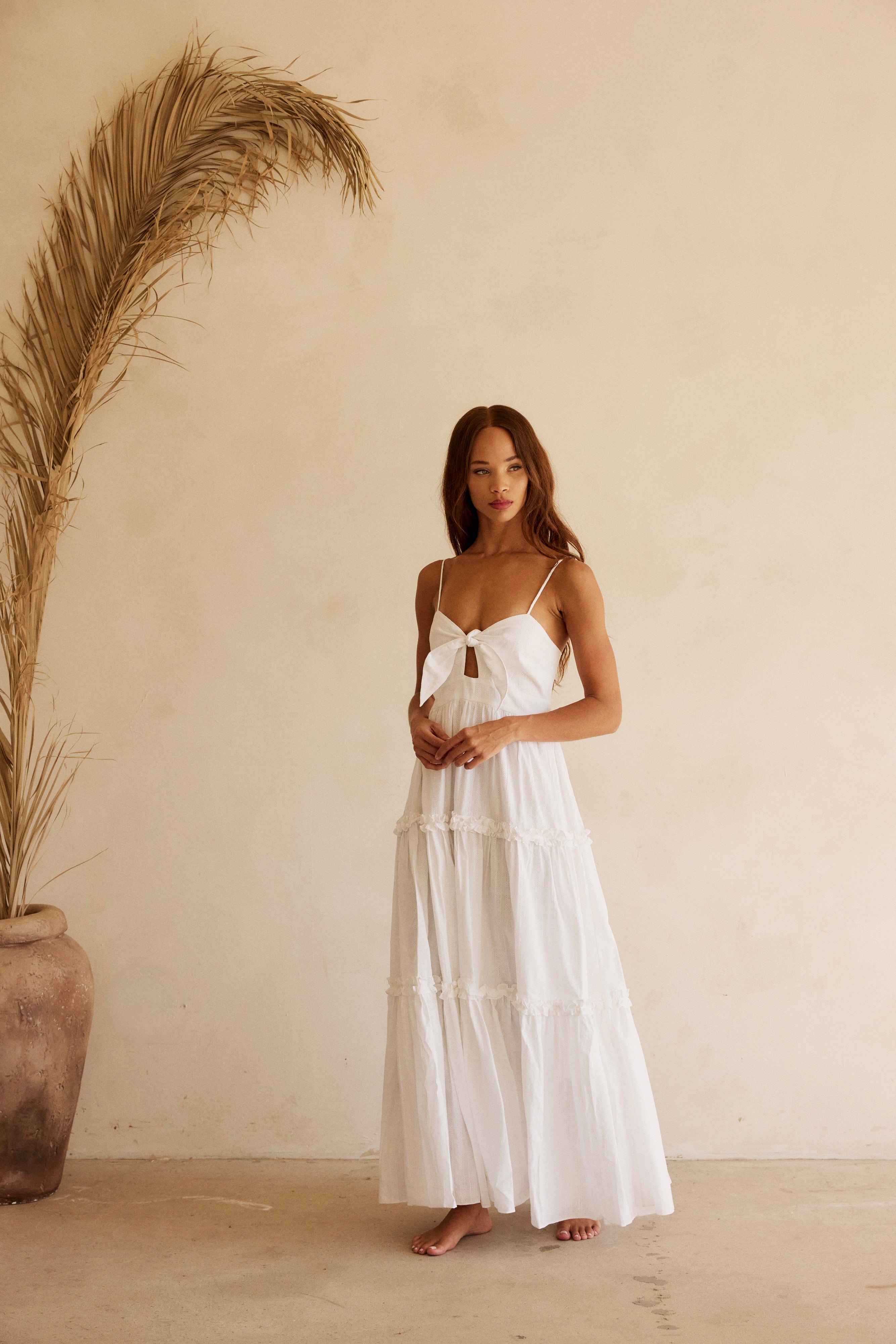 White Cotton Online Cotton Maxi Hollister DROP WAIST MAXI Day Dress White White Cotton Online Cotton Maxi Hollister DROP WAIST MAXI Day Dress White
