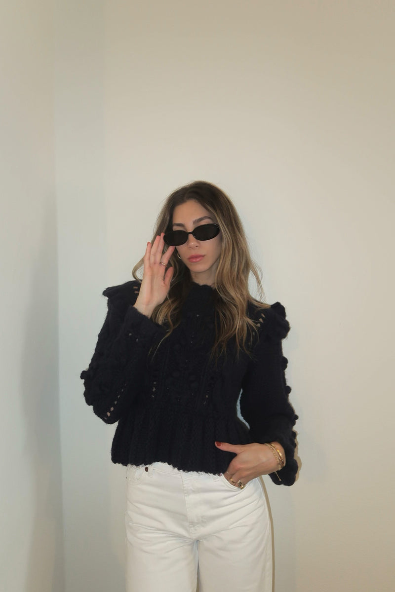 BELLA CROPPED SWEATER (Final sale)