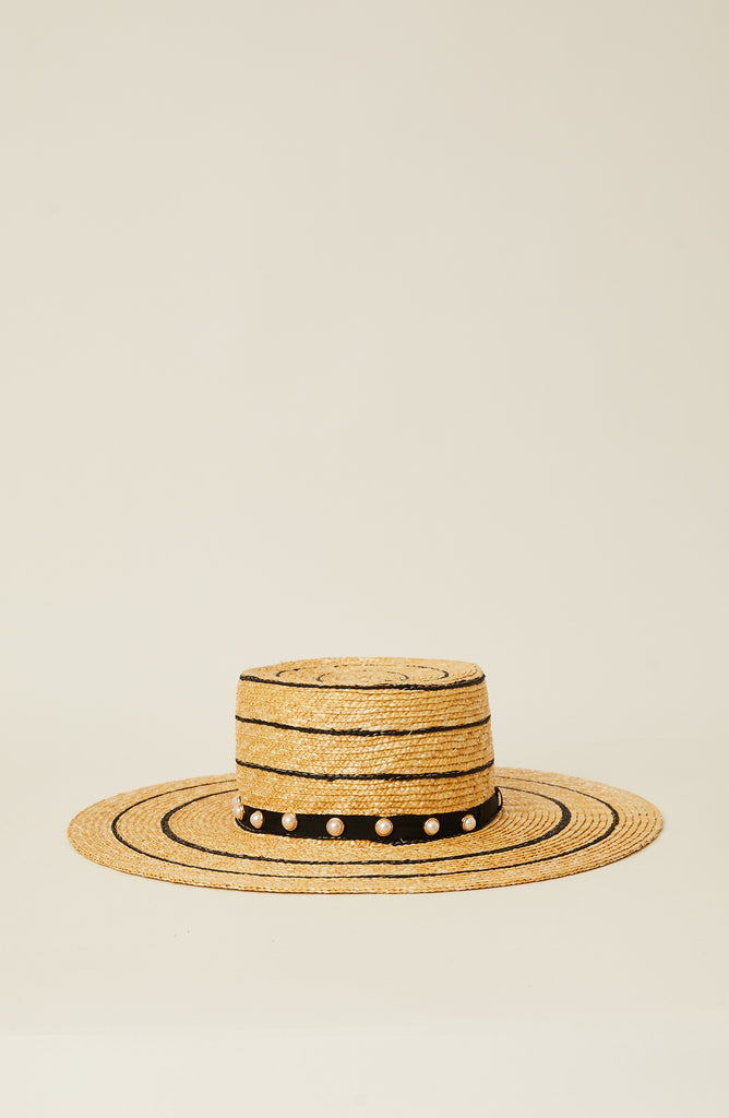 PIPER STRIPE PEARL HAT